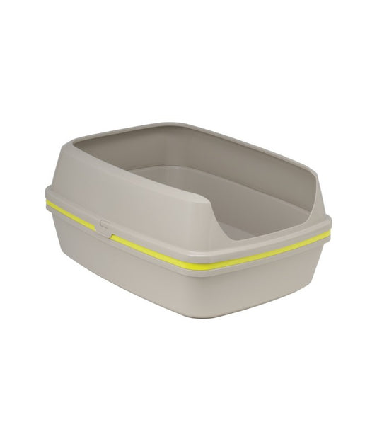 Moderna Lift to Sift Open Cat Litter Box – Grey & Lemon – Size XL – Mess-Free Design