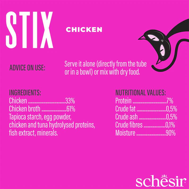 Schesir Cat Creamy Treat Stix Chicken 6x15G