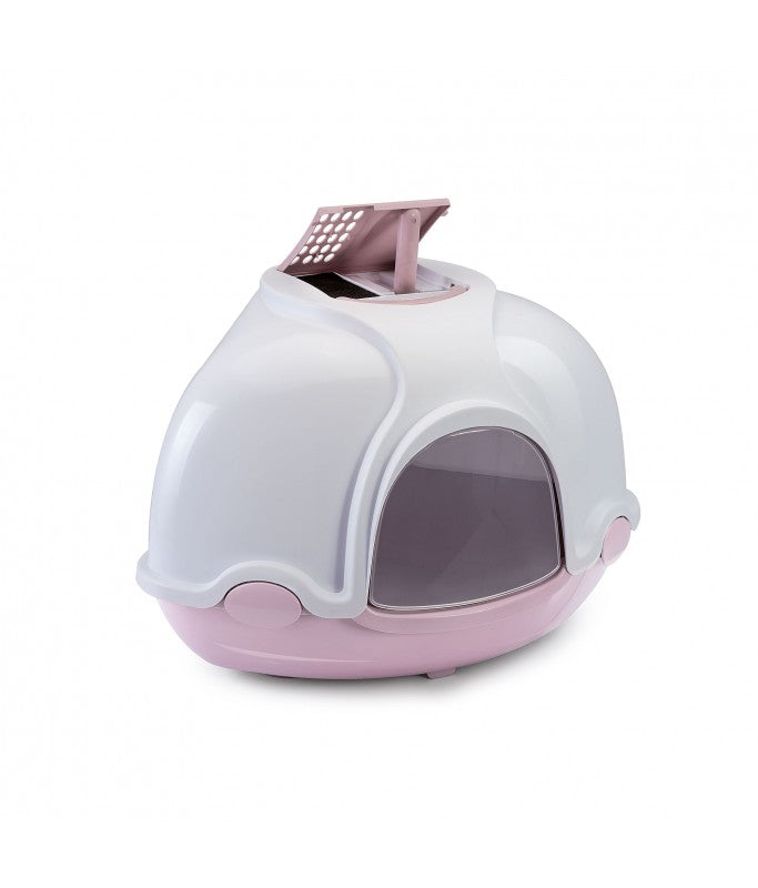 Imac Ginger Hooded Corner Litter Tray 52×52×44.5 cm