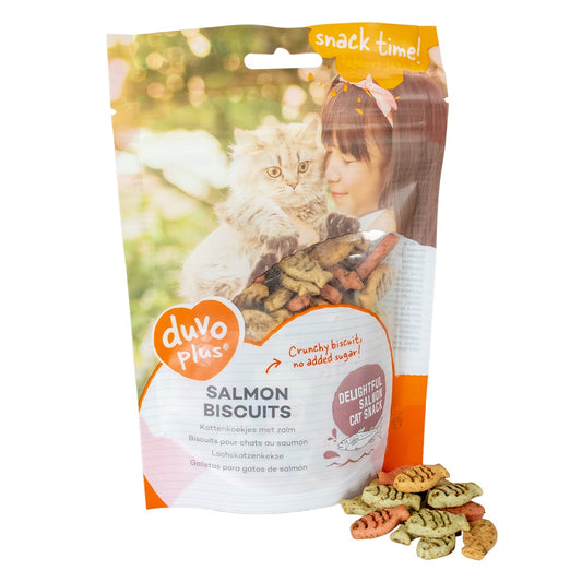 Duvo+ Salmon Biscuits Cat Treats – 50g Pack