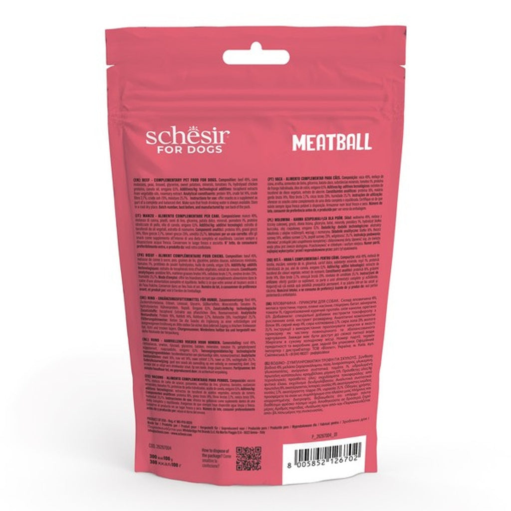 Schesir Dog Meatballs Grain-Free Baked Beef 225G