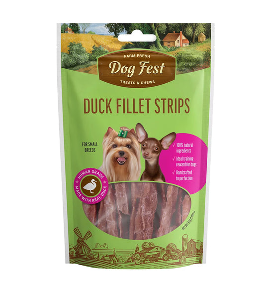 Dog Fest Duck Fillet Strips for Mini-Dogs - 55g (1.94 oz)