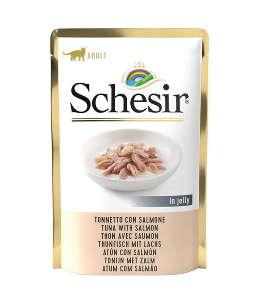 Schesir Cat Pouch Jelly Tuna with Salmon Wet food 85G