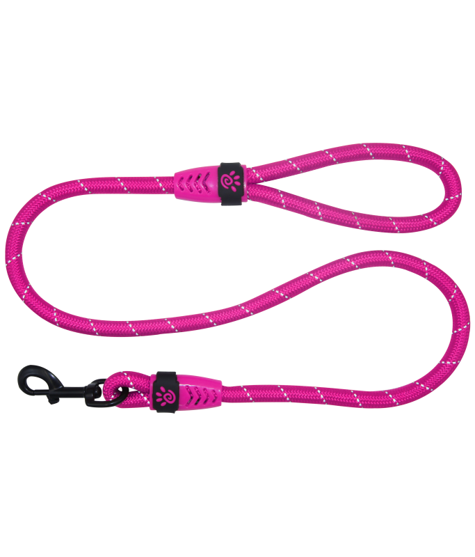 Doco Reflective Rope Dog Leash with Plastic Handle Loop 4Ft, 1/2" Width
