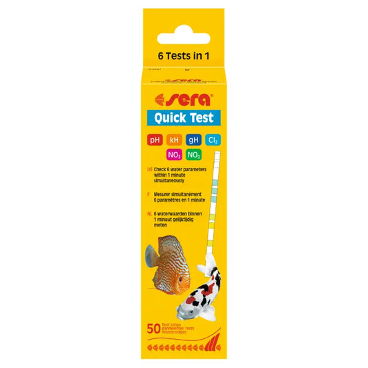Sera Quick Test – 5-in-1 Aquarium Water Test Strips