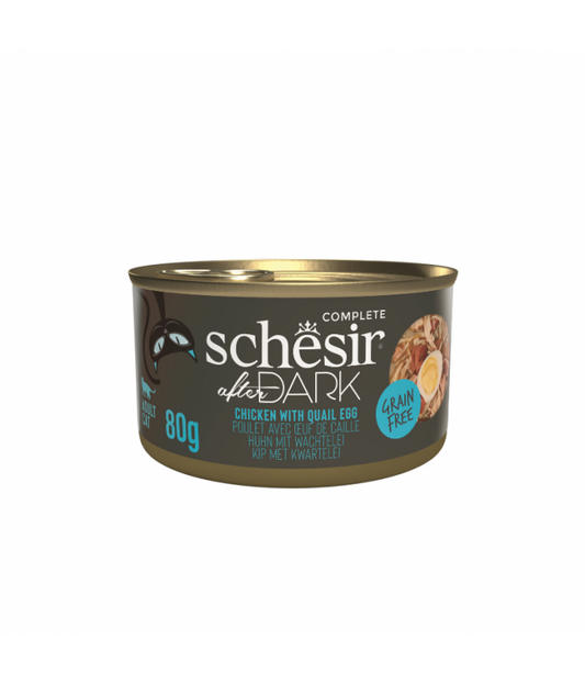 Schesir Wholefood Broth Chicken & Quail Egg Wet cat food 80G