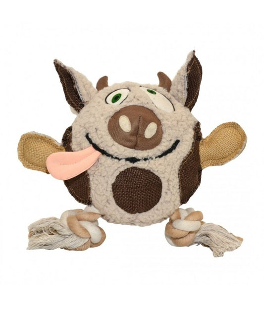 Duvo+ Canvas Plush Cow – Dog Toy