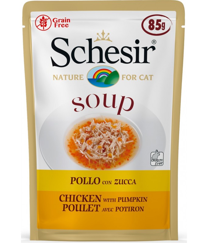 Schesir Cat Wet Soup – Chicken & Pumpkin 85G