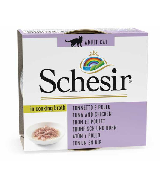 Schesir Broth Cat Can Tuna with Chicken Wet food 70G