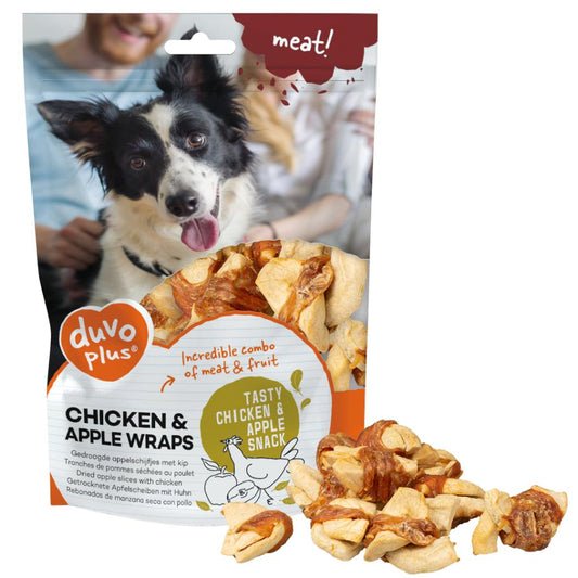 Duvo+ Chicken & Apple Wraps Dog Treats – 100g (10pcs)