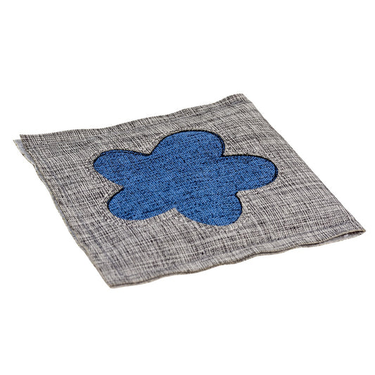 Duvo+ Eco Navy Catnip Toy Square – 8cm Blue/Grey
