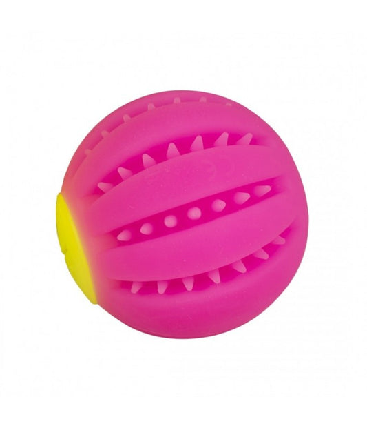 Duvo+ LED Flash Ball – Light-Up Dog Toy Fuchsia – 10cm Diameter