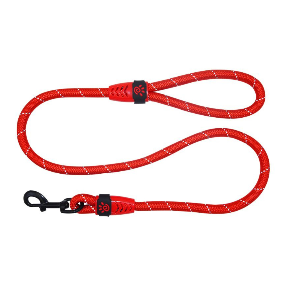 Doco Reflective Rope Dog Leash with Plastic Handle Loop 6Ft, 1/2" Width