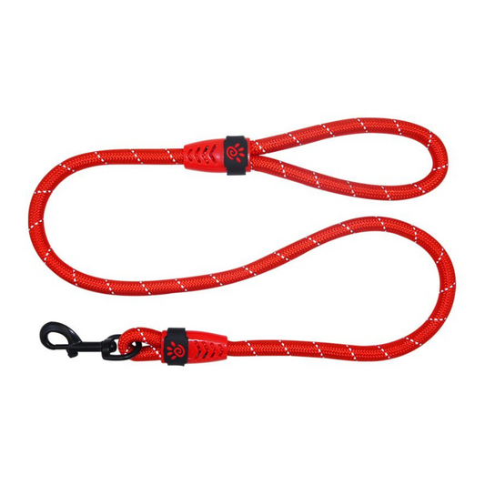 Doco Reflective Rope Dog Leash with Plastic Handle Loop 6Ft, 1/2" Width