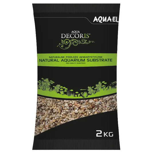 Aquael Natural Multicolored Aquarium Gravel 1.4–2mm – 2Kg Bag