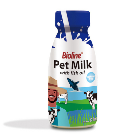 Bioline Pet Milk with Fish Oil 220ml  Nutritional Drink for Cats & Dogs