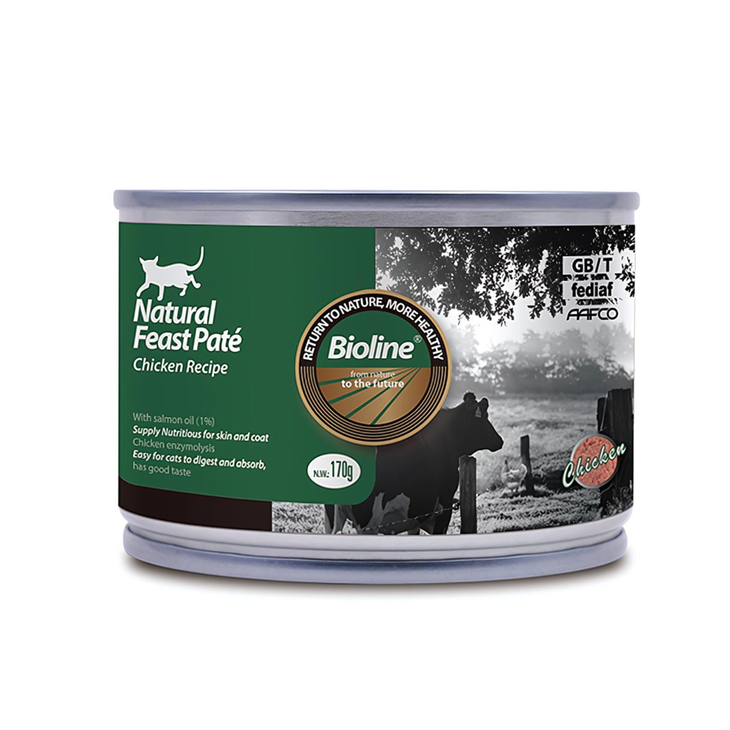 Bioline Natural Feast Pate Chicken Recipe 170g Delicious Cat Pate