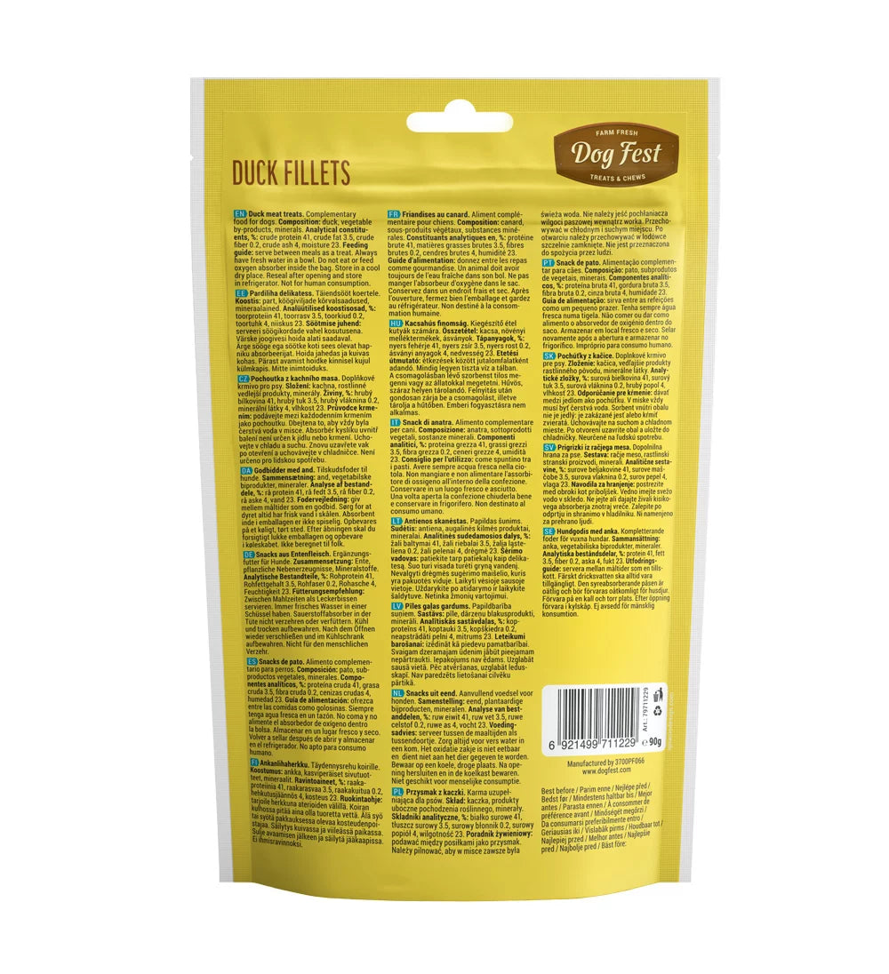 Dog Fest Duck Fillets for Adult Dogs - 90g (3.17 oz)