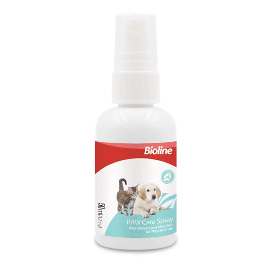 Bioline Paw Care Spray 50ml Quick-Absorb Moisturizer for Pet Paws