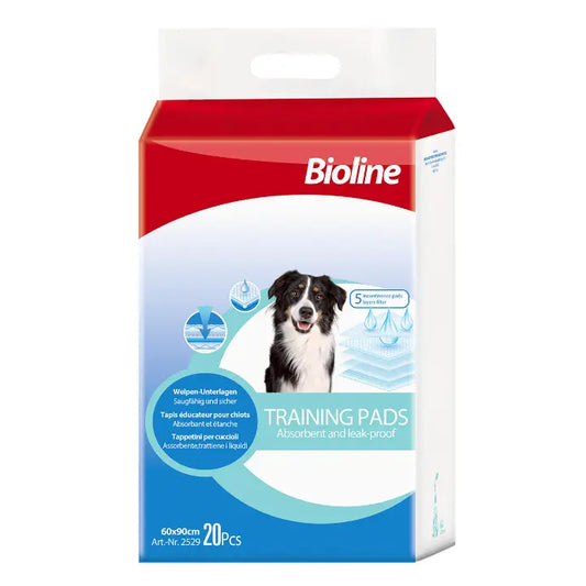 Bioline Puppy Training Pads 60x90cm  20 Count Leak-Proof Mats