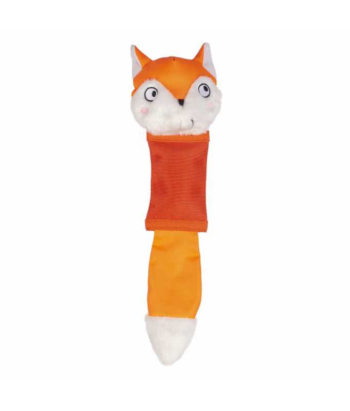 Duvo+ Bite Me Belly Dog Toy – Felix the Fox, 42cm Plush Chew Toy