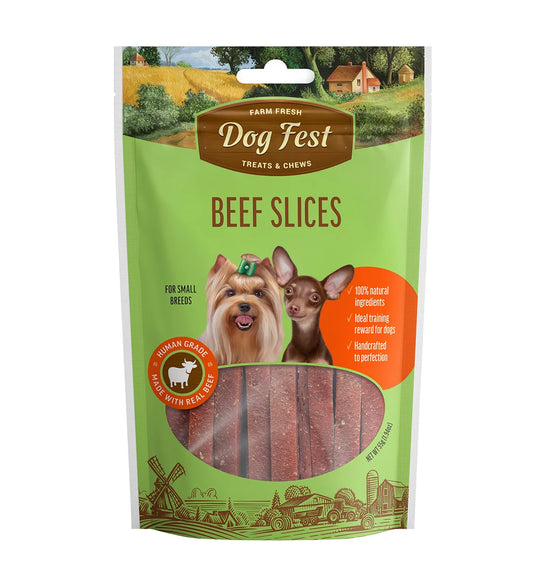 Dog Fest Beef Slices for Mini-Dogs - 55g (1.94 oz)
