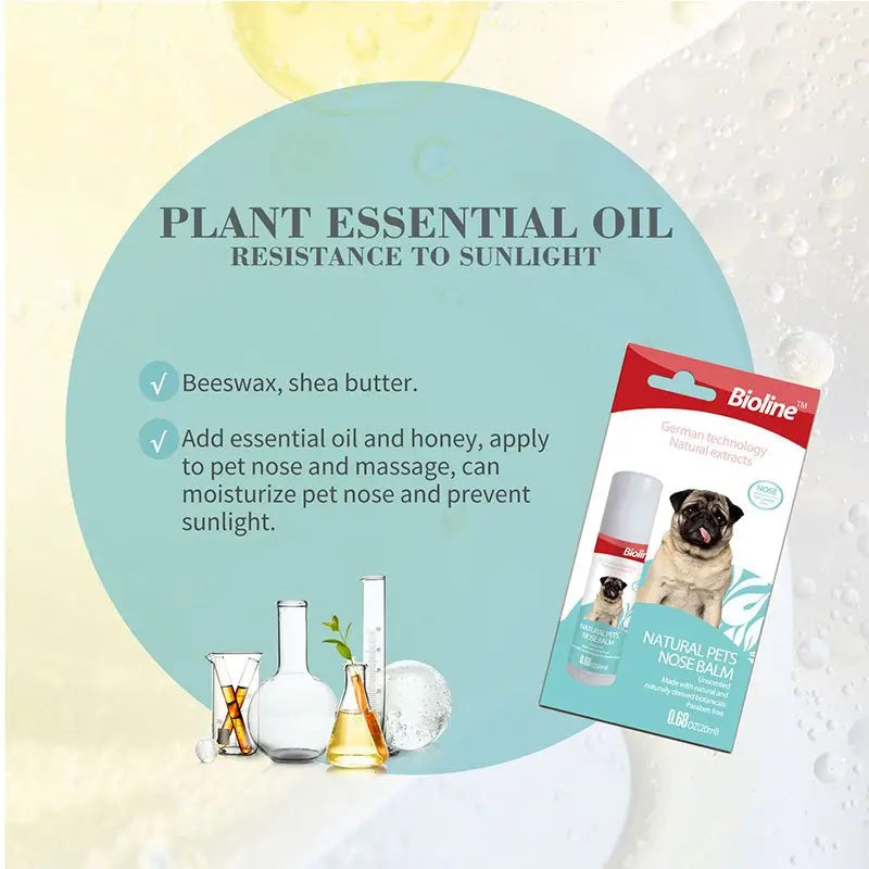 Bioline Natural Pets Nose Balm 20ml Soothing Moisturizer for Dogs & Cats