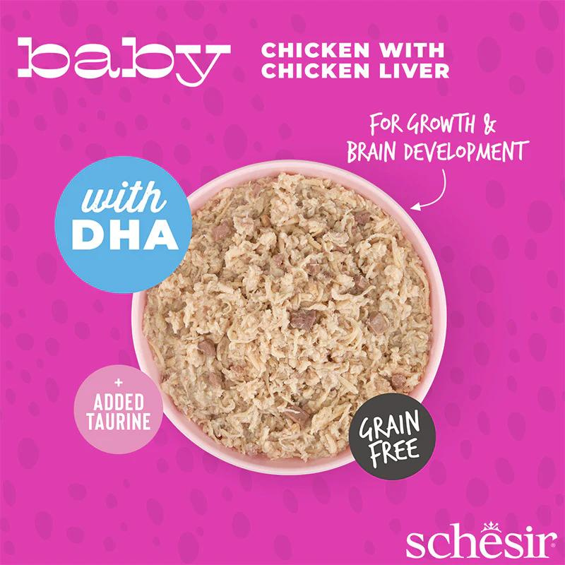 Schesir Baby Kitten Wholefood Chicken & Liver Wet food 70G