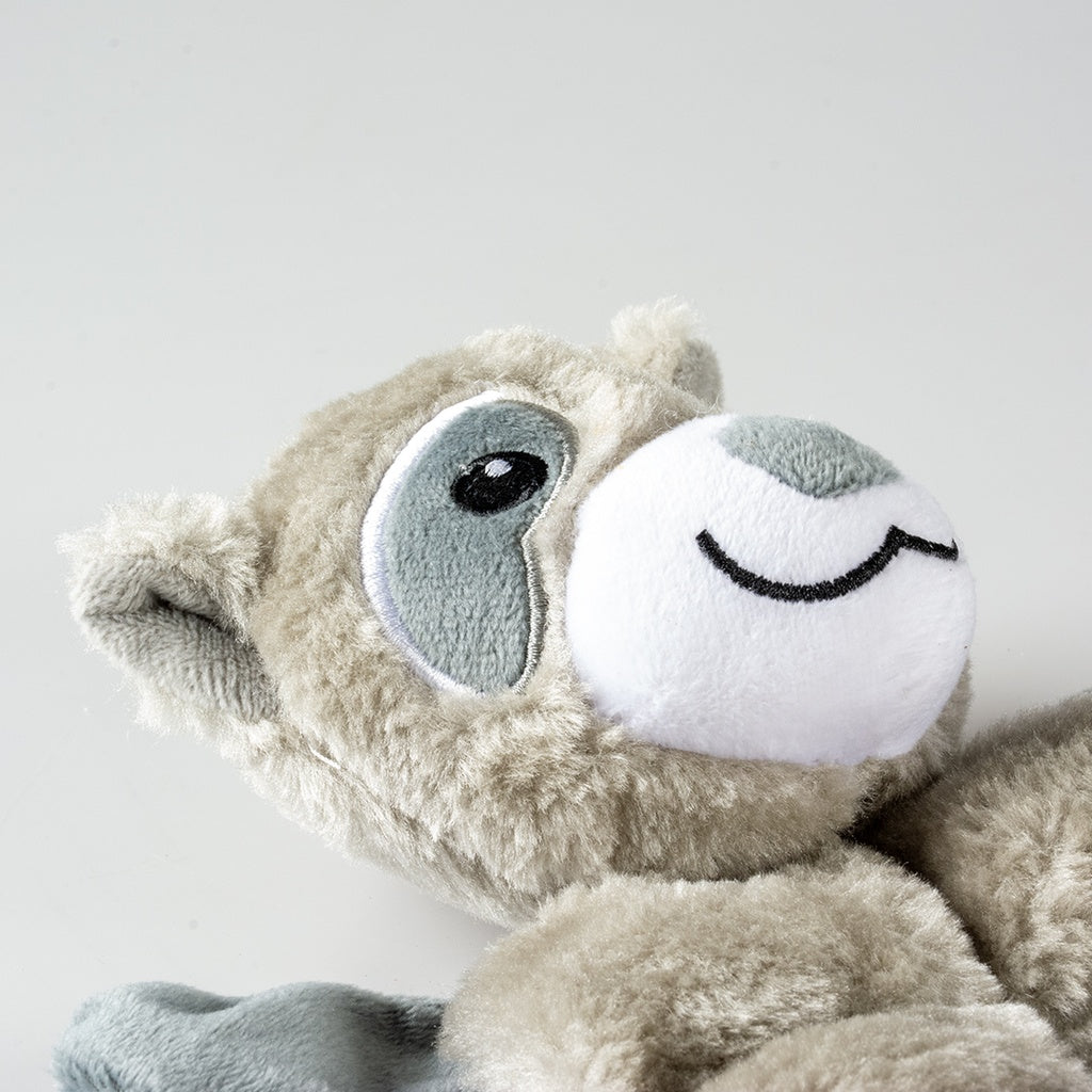 Duvo+ Plush Raccoon Squeaky Dog Toy – 45x21x10cm, Grey