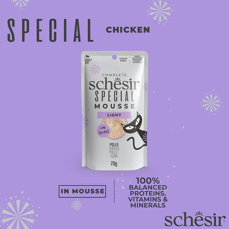Schesir Cat Mousse Light Formula Chicken 70G