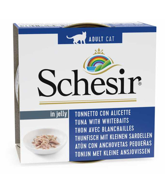 Schesir Cat Can Tuna with Whitebait Wet food 85G