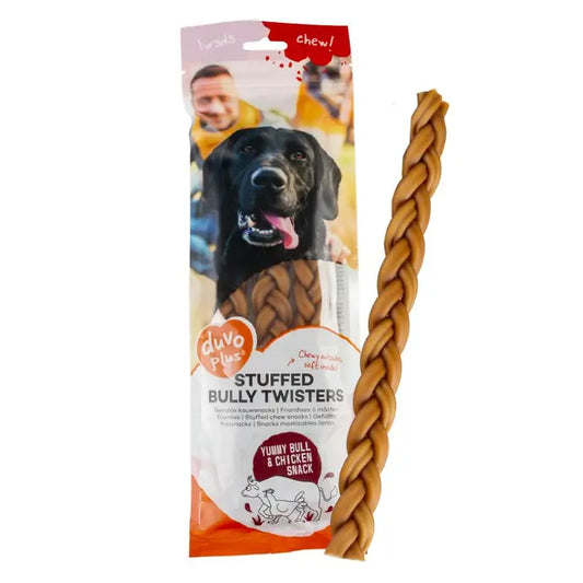 Duvo+ Chew! Stuffed Bully Twisters 25.4cm – 3pcs, 198g