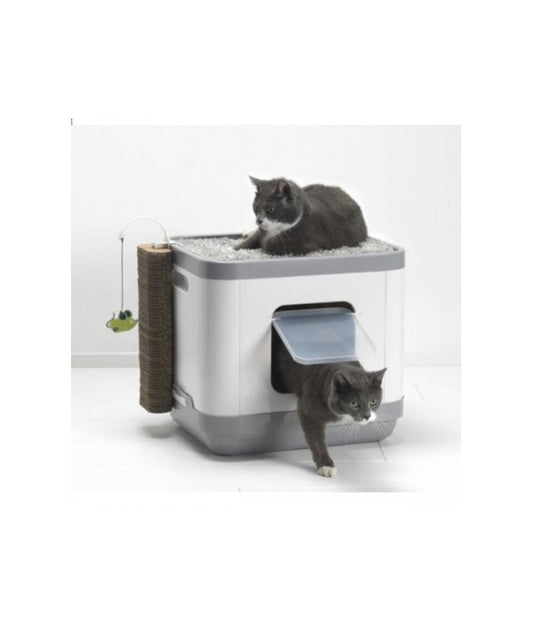Moderna Cat Concept with Cushion & Scratcher – Grey
