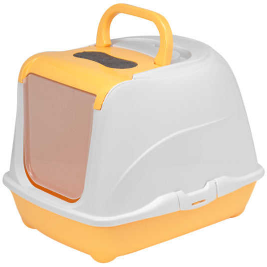 Moderna Flip Cat Jumbo Covered Litter Box – Apricot – 57.8 x 43.9 x 41.5 cm