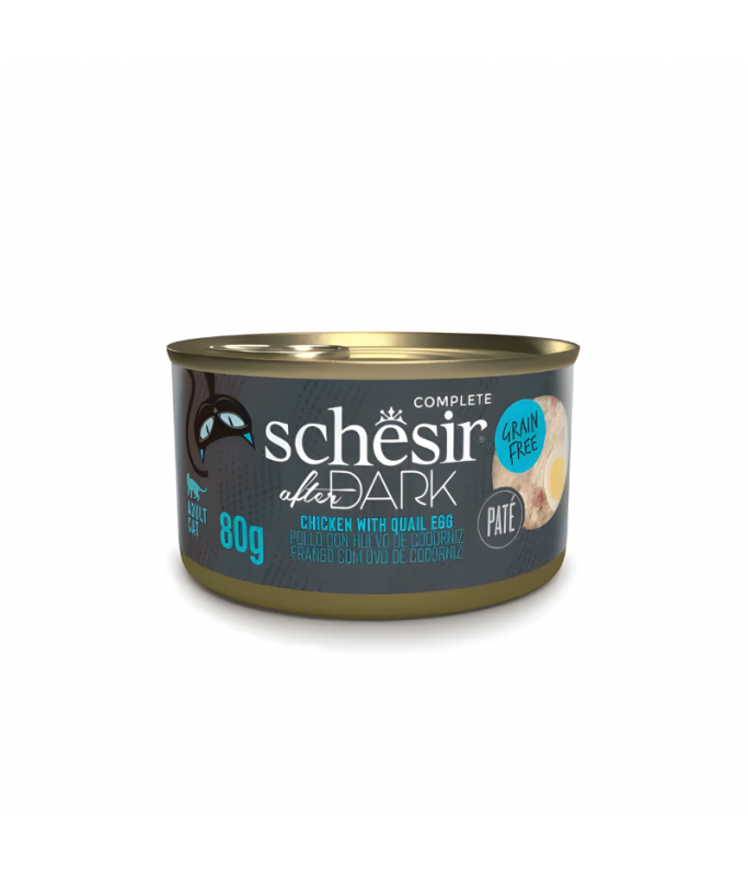 Schesir After Dark Cat Pate Chicken & Quail Egg Premium Treat 80G