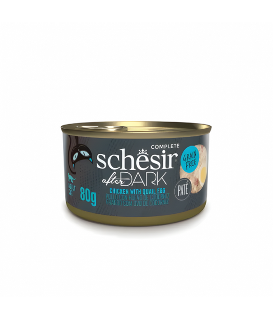 Schesir After Dark Cat Pate Chicken & Quail Egg Premium Treat 80G