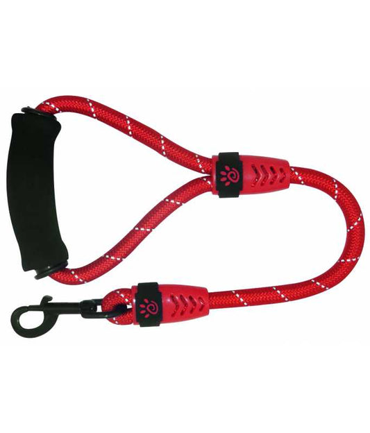 Doco 20" Rope Dog Leash with Ergocurve Foam Handle – Red, Large
