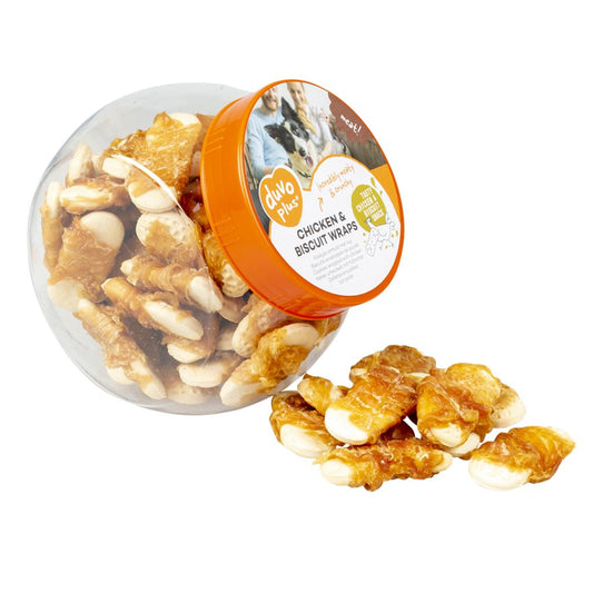 Duvo+ Chicken & Biscuit Wraps Dog Treat – 400g