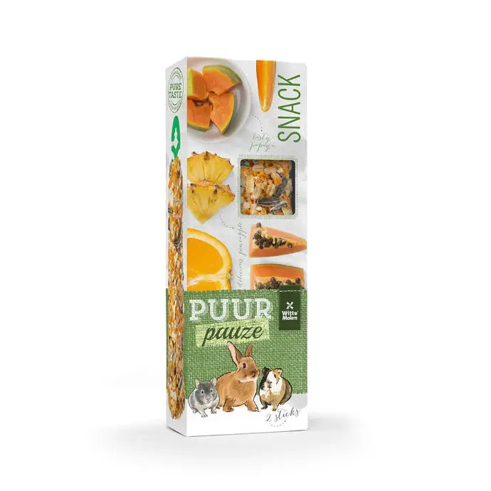 Witte Molen Puur Pauze Stick – Orange & Papaya 110g