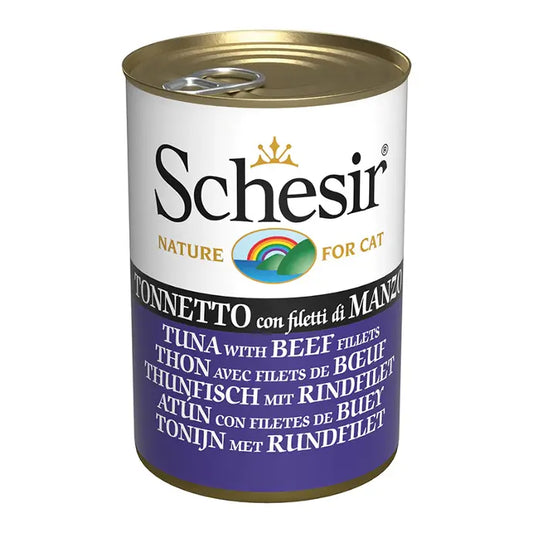 Schesir Cat Wet Food Tuna with Beef Fillets 140G