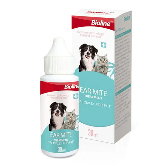Bioline Ear Mite Treatment 30ml Effective Mite Relief for Pets