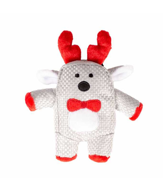 Duvo+ Xmas Plush Reindeer Dog Toy – 24x19x6cm Square Shape
