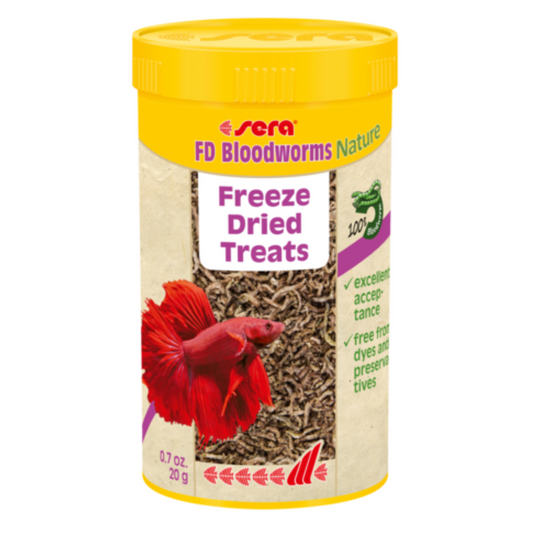 Sera FD Bloodworms 250ML – 20G High-Protein Fish Snacks