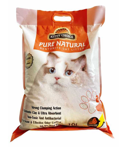 Kitty Choice Bentonite Cat Litter Coffee Scent – 10L (10Kg)