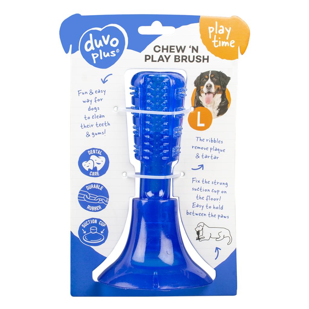 Duvo+ Chew N Play Brush Fix Blue – Large 18.5x10.3x10.3cm