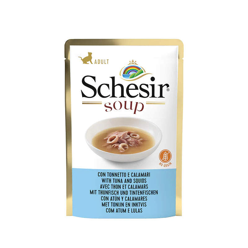 Schesir Cat Wet Soup – Tuna & Squid 85G