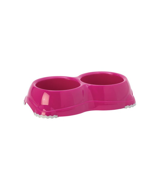 Moderna Double Smarty Cat Bowl – Pink – Size S – Dual Pet Feeder Dish