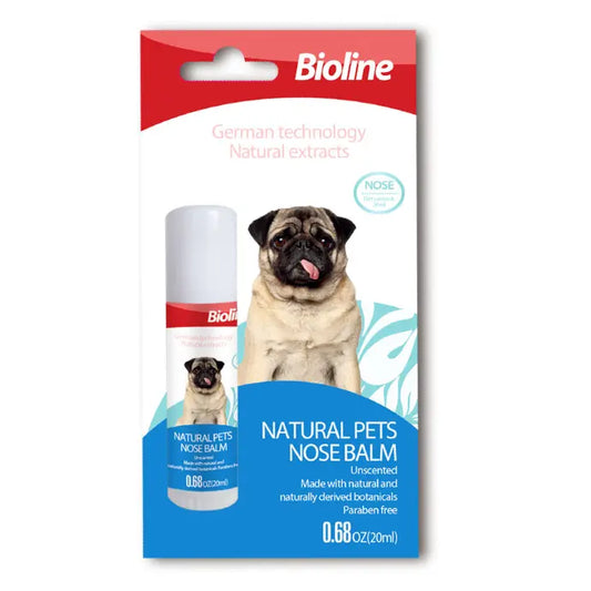 Bioline Natural Pets Nose Balm 20ml Soothing Moisturizer for Dogs & Cats
