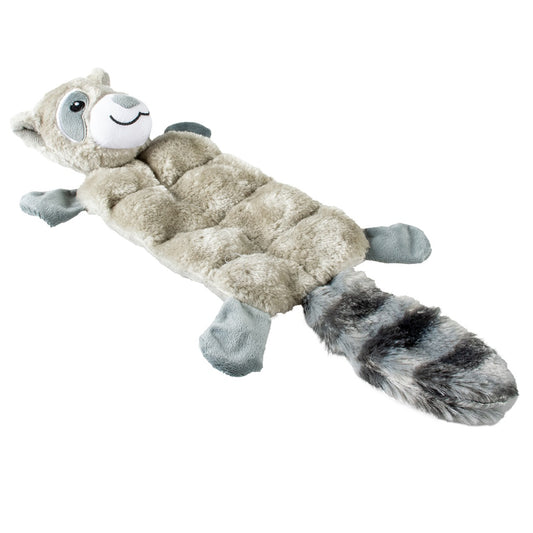 Duvo+ Plush Raccoon Squeaky Dog Toy – 45x21x10cm, Grey