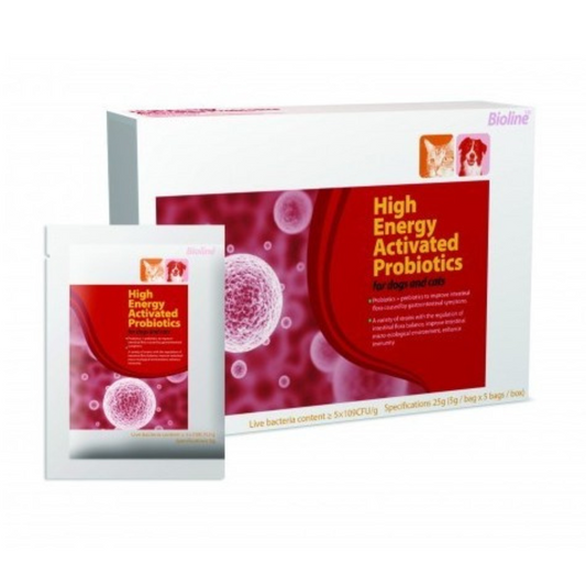 Bioline Activated Probiotics Powder for Pets  25g Dogs & Cats